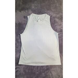 Fabletics Shirt Women's Sz L Gray Dry-Flex Twisted Open Back Tank Top Workout